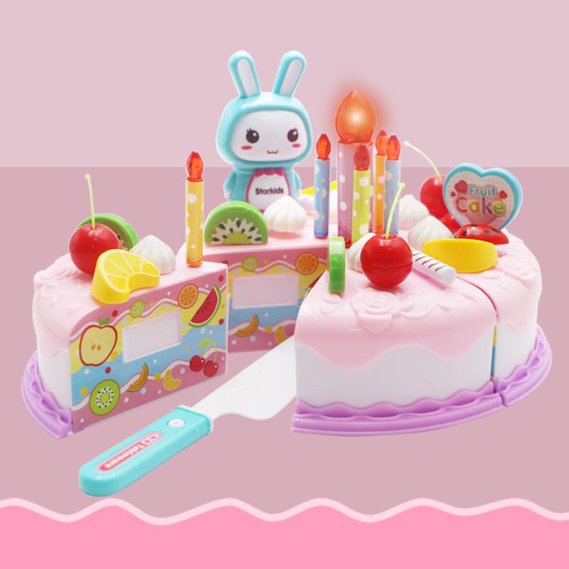 Детский игровой набор для нарезки торта и фруктов — забавные кухонные игрушки для детей 3 лет