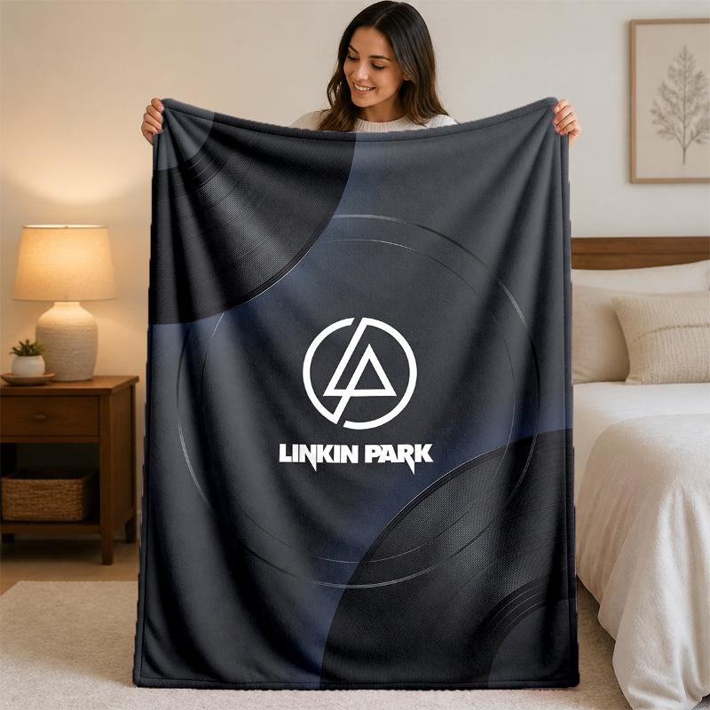 Фланелевое одеяло с принтом Linkin Park, уютное, легкое, плюшевое покрывало для кровати, дивана, для дома