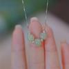 Hetian Jade Necklace Women's Light Luxury Niche Design Sense Transfer Bead Collarbone Chain