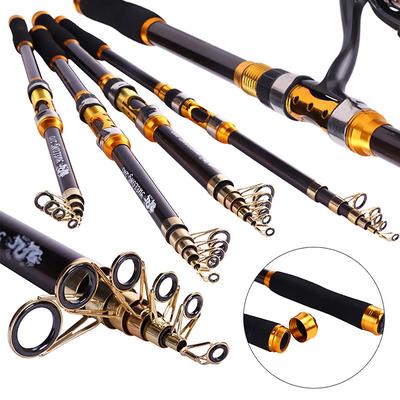 Телескопическая удочка с кольцами для рыбалки