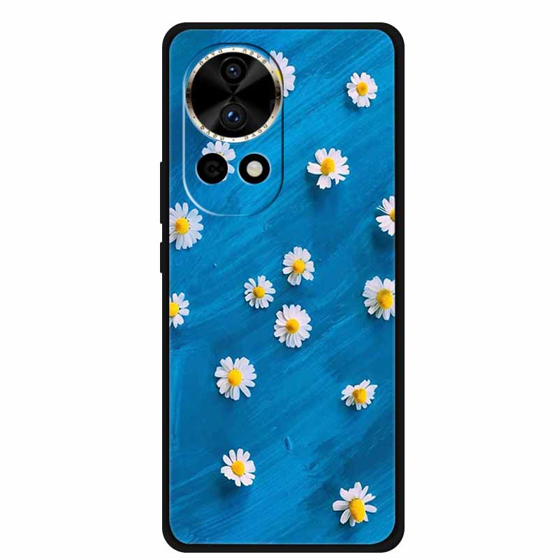 Flowers Patterns Case For Huawei Nova 12 pro ultra Funda Nova12 Pro Ultra Soft TPU Silicone Cover Lovely Floral Phone Back Cases