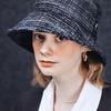 ELKE BLOEM TWEED BLACK BUCKET HAT