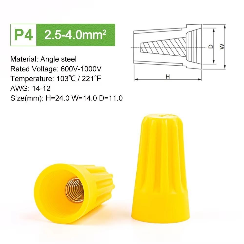 Twist Terminal Insulated Wire Connectors Nuts Colorful Nylon Twist Caps Nuts Electrical Insulated Crimp Electrical