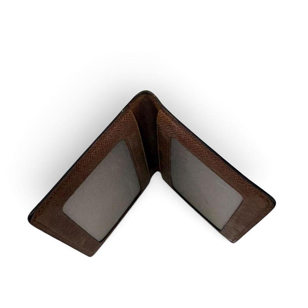Used Louis Vuitton Monogram Card Case Pass Case M60533 Brown PVC