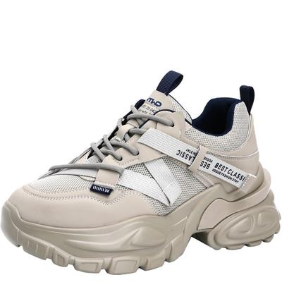 Модные кроссовки из натуральной кожи 7 см, новые, с сетчатым верхом, на скрытом каблуке, женские, на платформе, массивные, брендовые, летние, дышащие