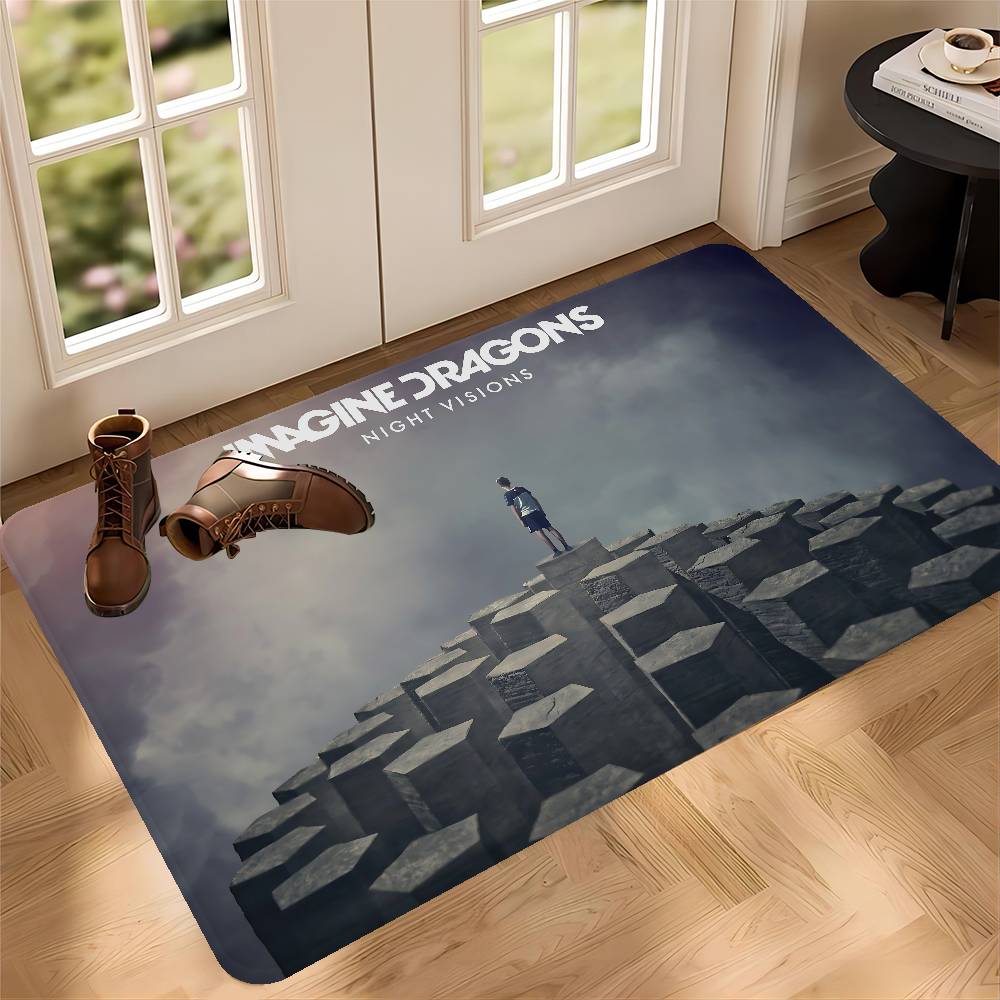 Imagine Dragon band Room Mats Retro Multiple Choice Living Room Kitchen Rug Non-Slip Welcome Rug