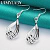 URMYLADY из стерлингового серебра 925 пробы, многослойные торсионные серьги для женщин, очаровательные модные украшения для свадебной вечеринки