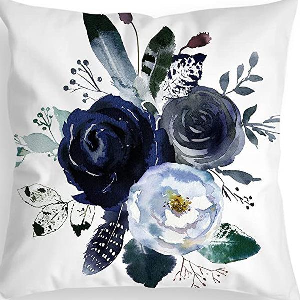 Ретро Американский Растительный Цветочный Принт Льняная Наволочка Гостиная Диван Автомобильная Подушка Подушка