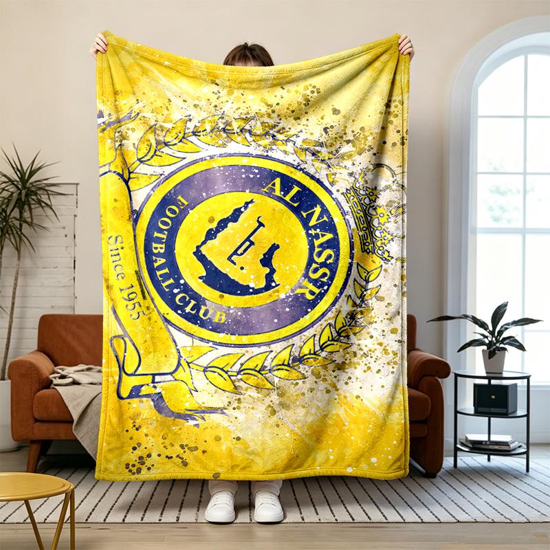 Al - Nassr FC Soft and comfortable flannel Suitable for sofas living rooms outdoor camping travel and also makes a great anniversary gift