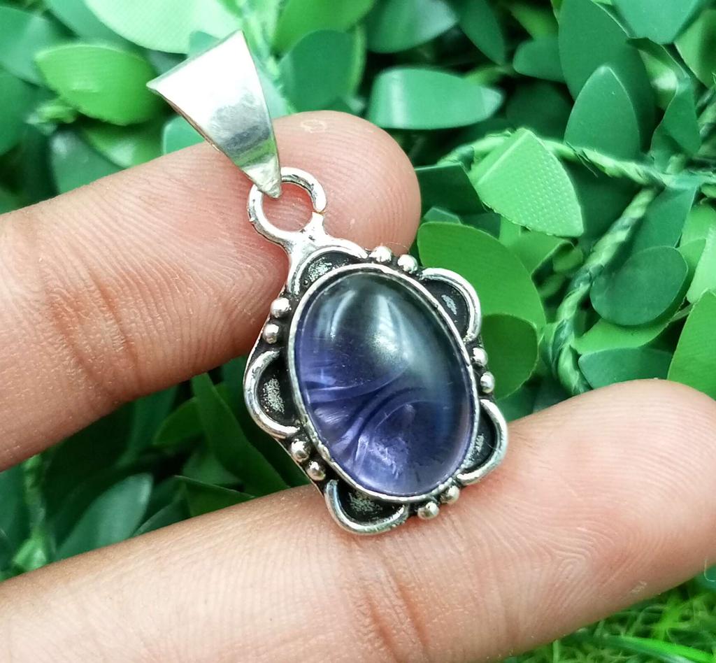 Amethyst Gemstone 925 Sterling Silver Plated Necklace Chain Pendant Jewelry NST-J2H18900