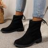 Fashion Ladies Shoes 2024 High Quality Cross-tied Women's Boots Fashion Round Toe Modern Boots Women Winter Plus Size Solid Ankle Boots