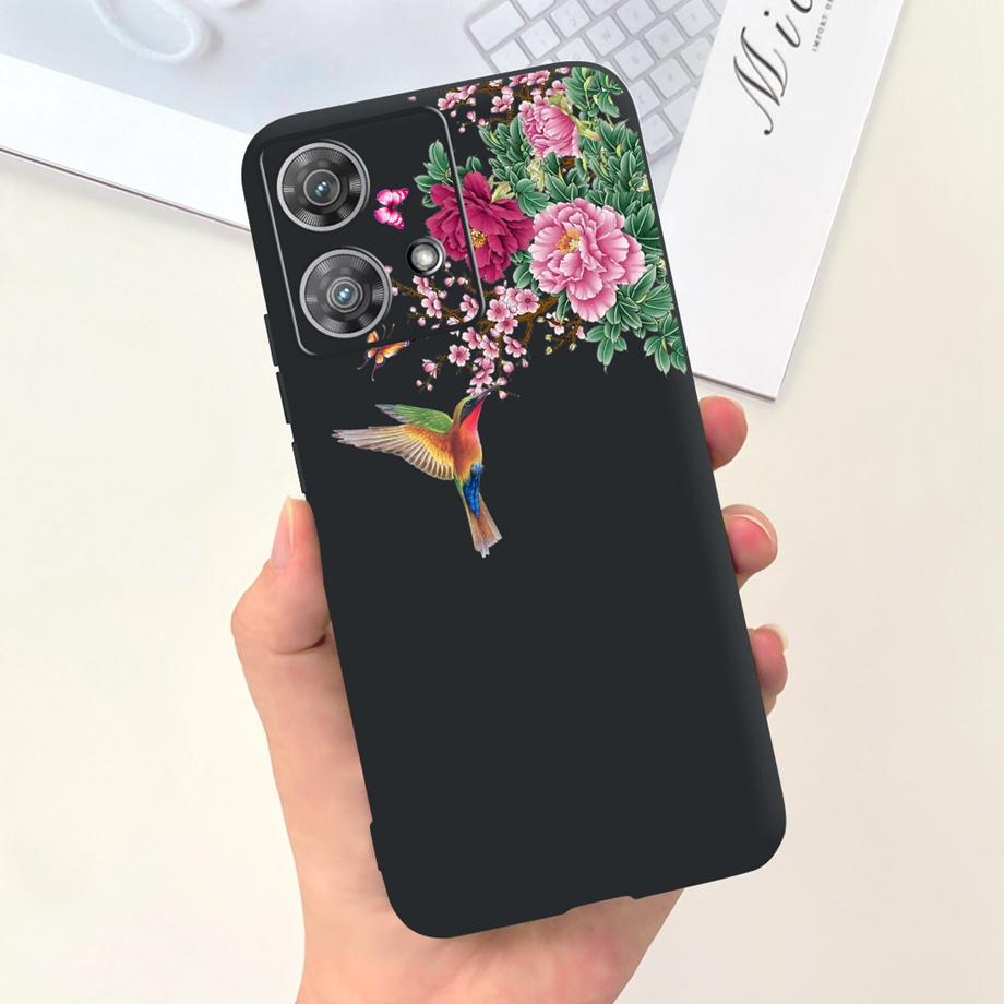 Чехол для Motorola Moto Edge 40 Neo 5G, мягкий жидкий силикон, противоударный чехол для Funda Motorola Edge 40 Edge40 Neo, желе, девичий
