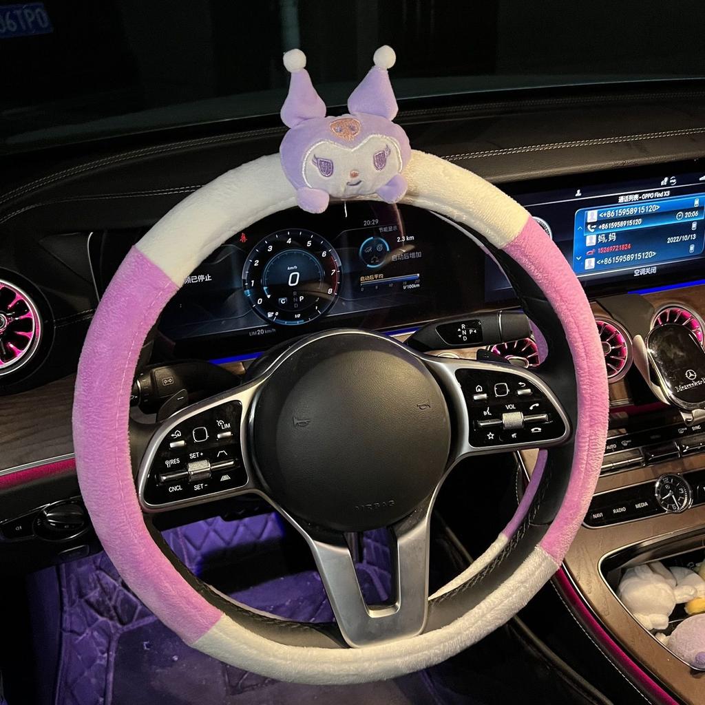 38 см Sanrio Короткий Плюш Универсальная Накидка на Руль Женская Милая Персональная Нескользящая Удобная Теплая Ручка