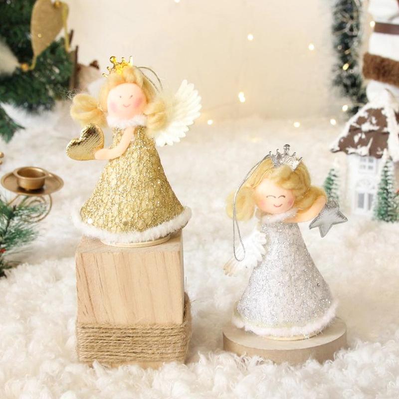 Рождественская вечеринка дома принцесса декоративные рождественские елки принадлежности ангел девочка самодельные праздничные украшения