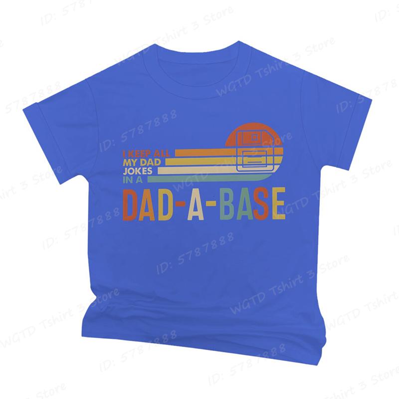 I Keep All My Dad Jokes In A Dad-a-base T-shirt, Short Sleeve, Father's Day Tshirt, New Daddy Shirt, Dad Gifts, Men's T-shirts