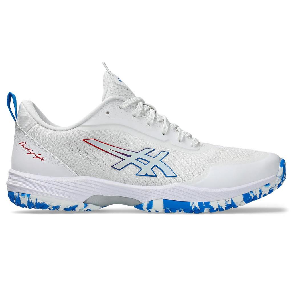 Теннисные туфли PRESTIGELYTE 5 OC 1043A022 унисекс 101 см 3E [ASICS] (Белый/Электрический синий) +25,5