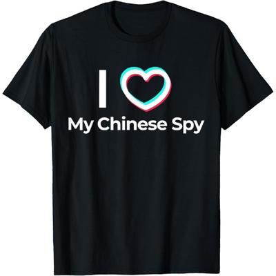 QINGXIUU Я люблю свою китайскую шпионскую футболку