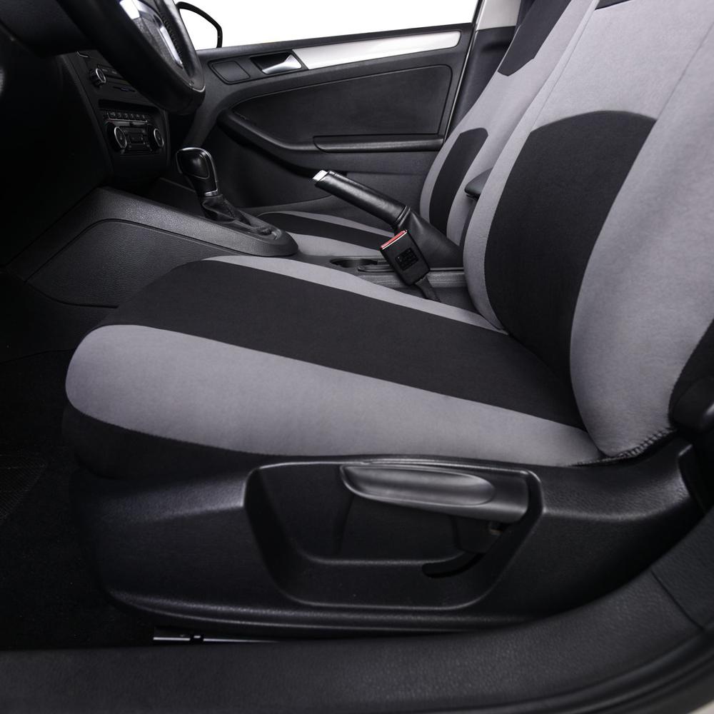 Универсальный полиэстеровый комплект чехлов для автомобильных сидений, автомобильная однотонная ткань, двухцветные аксессуары для салона автомобиля, автокресла