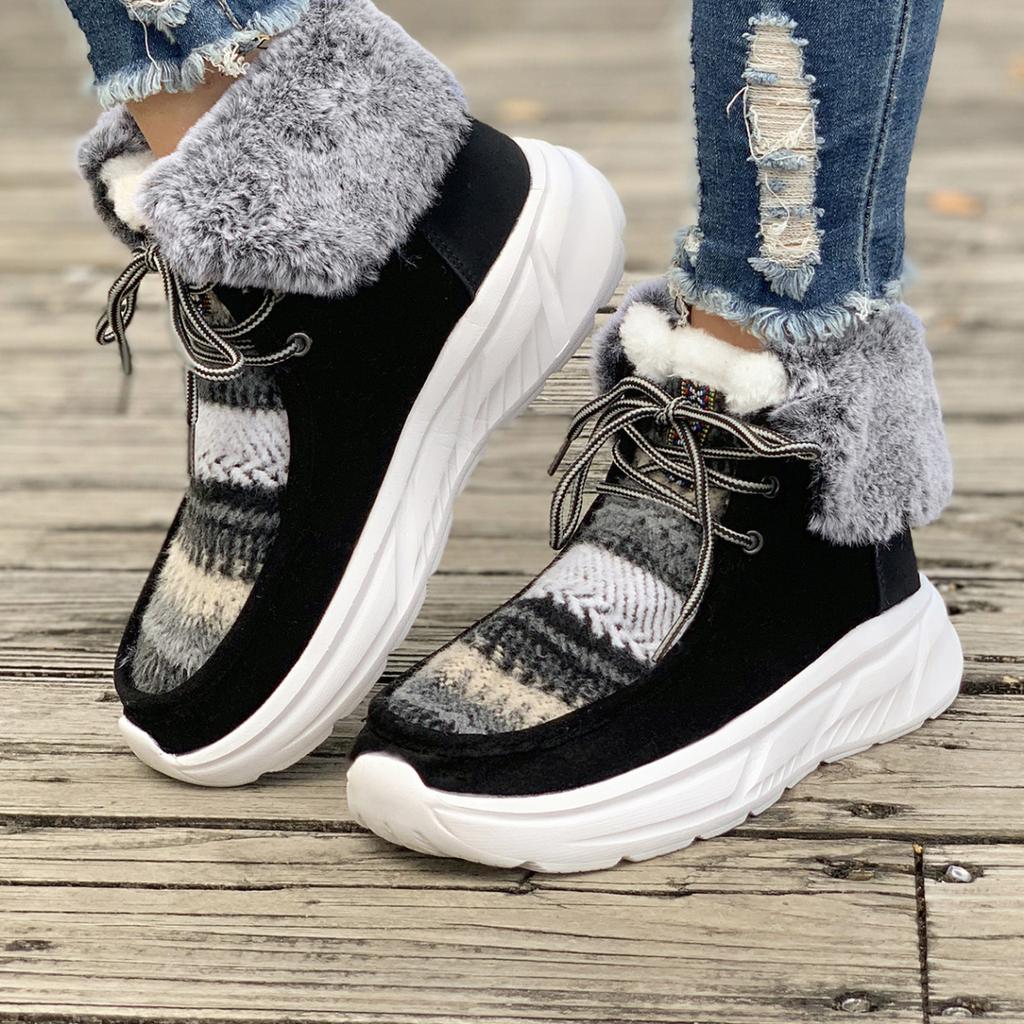 Новые зимние модные высокие зимние ботинки женские на толстой подошве водонепроницаемые женские ботинки на платформе теплая хлопковая подкладка обувь для женщин