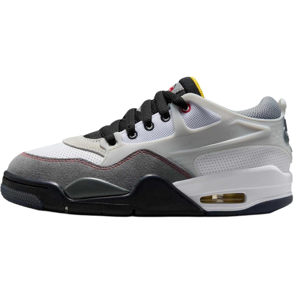 Air Jordan 4 RM Premium GS Motorsports Детские кроссовки Белый Черный Дымчато-серый IB8051-100