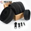 Meetee 2-5 метров 3#5#8#10# Нейлоновая молния на метраж + Бегунки для молний Пластиковая молния в рулоне Застежки для сумок, пальто, палаток Аксессуары для DIY