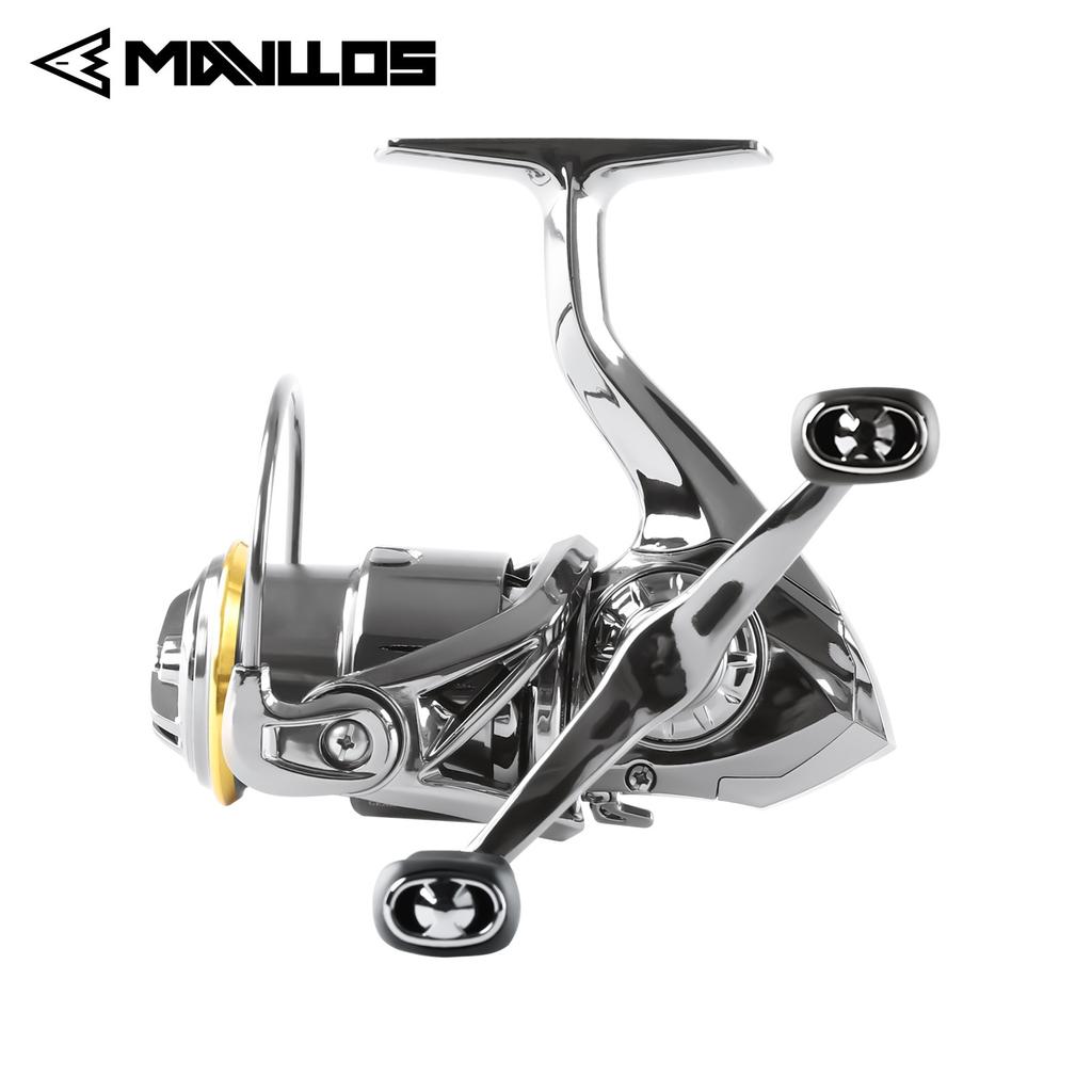 Mavllos Carp Fishing Reel With Shallow Spool Ratio 5.2:1 Drag Power 12kg Left Right Hand Saltwater Bass Fishing Spinning Reel