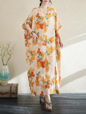 Платье с V-образным вырезом и рукавами «летучая мышь» ZMY1026