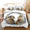 Cartoon Rabbit Duvet Cover Set Funny Animals 3D Print Bedding Set For Kids Teens Bedroom Decor Comforter Cover With Pillowcases