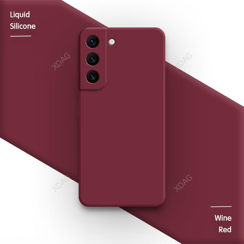 Оригинальный мягкий чехол для телефона Samsung Galaxy S22 Plus Ultra S22+ S22Plus 5G Capa Конфетный Жидкий силикон Защита камеры Задняя крышка