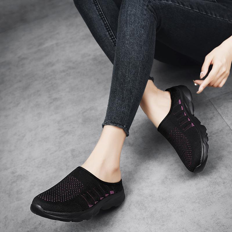 Летняя женская повседневная спортивная обувь 35–42 лет, дышащие модные женские полутапочки большого размера, сандалии