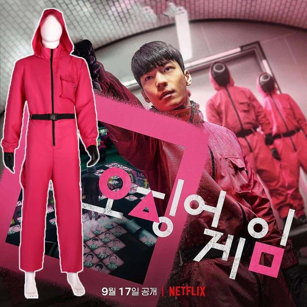 Маскарадные аксессуары Игровой костюм кальмара с поясом и перчатками Косплей Костюмы для женщин