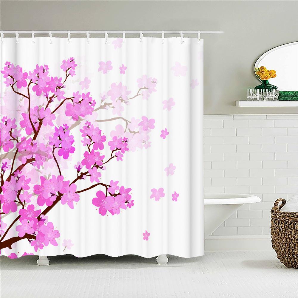 Водонепроницаемая полиэстеровая ткань занавеска для душа в японском стиле волны самурайский пейзаж 3D печать ванная комната декор занавески для душа