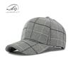 Шерстяная шляпа мужская осенне-зимняя новая солнцезащитная кепка с козырьком женская классическая клетчатая бейсболка с жестким верхом тренд