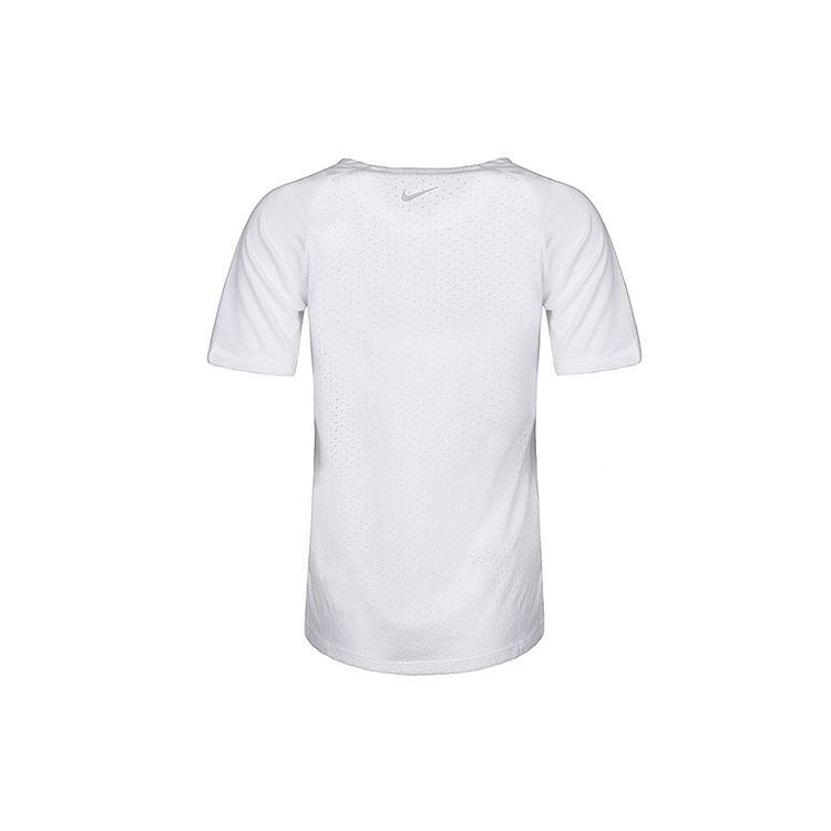 Nike Женская футболка для бега с короткими рукавами Dri-Fit Tailwind, белые топы, белые 890192-100
