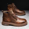 Casual Comfortable High Top Boots New Autumn Winter Fashionable Versatile Men's Shoes Retro Workwear Shoes