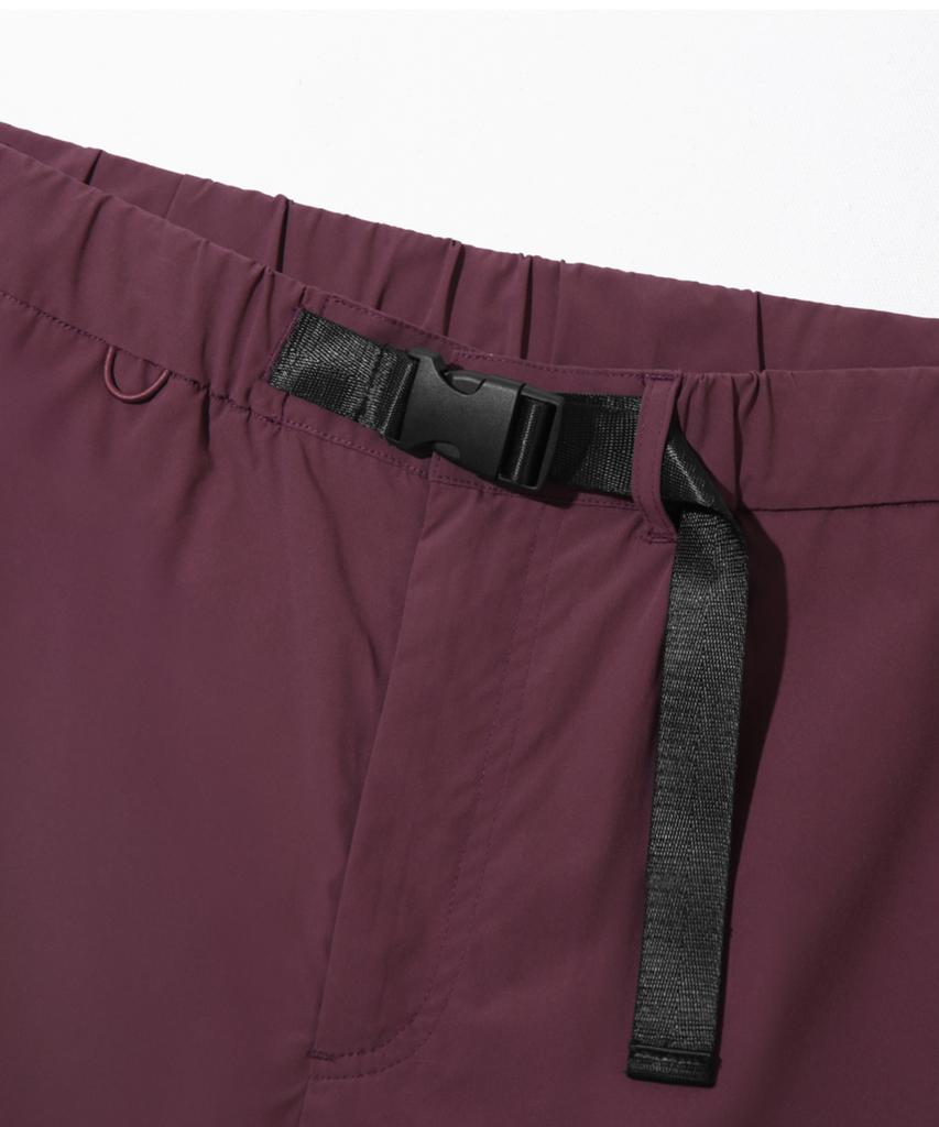 TRILLION Utility Belt Multi Knee Tuck Cargo Wide Pants_Magenta