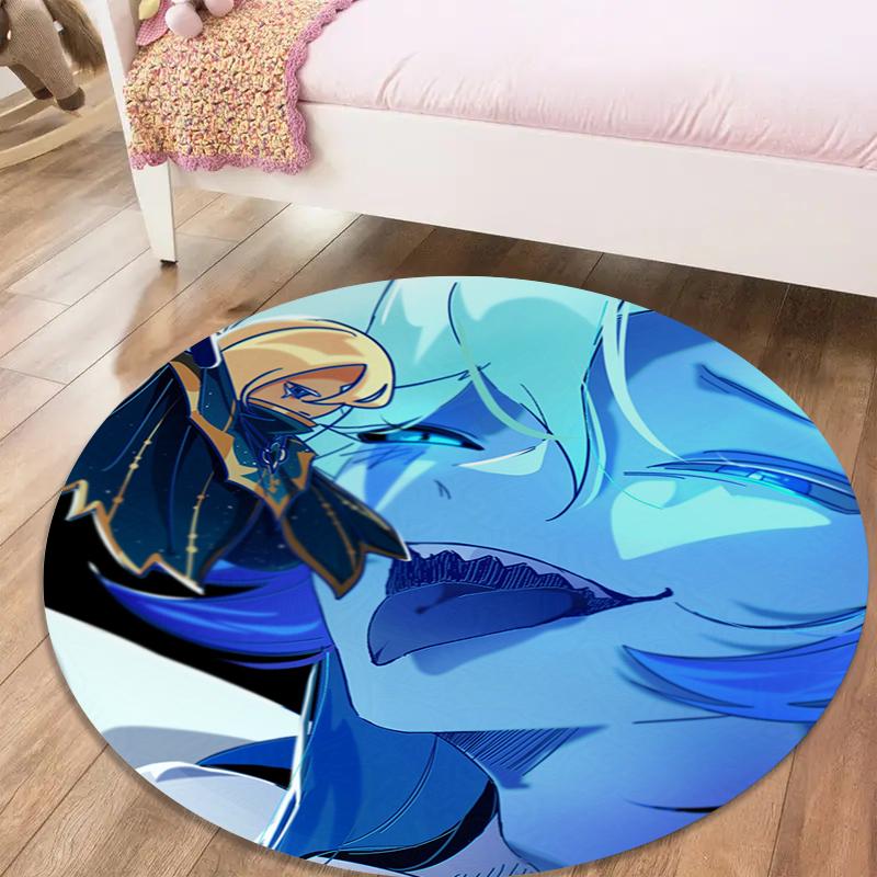 Cookie Run Kingdom Round Area Rug,Carpet Rug for Living Room Bedroom Sofa Playroom Decor,Non-slip Floor Mat19