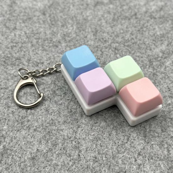 Красочная клавиатура Fidget-игрушки Механическая кнопка Клавиатура Кликер Брелок Креативная игрушка-антистресс для взрослых Снятие стресса на работе Тревожность