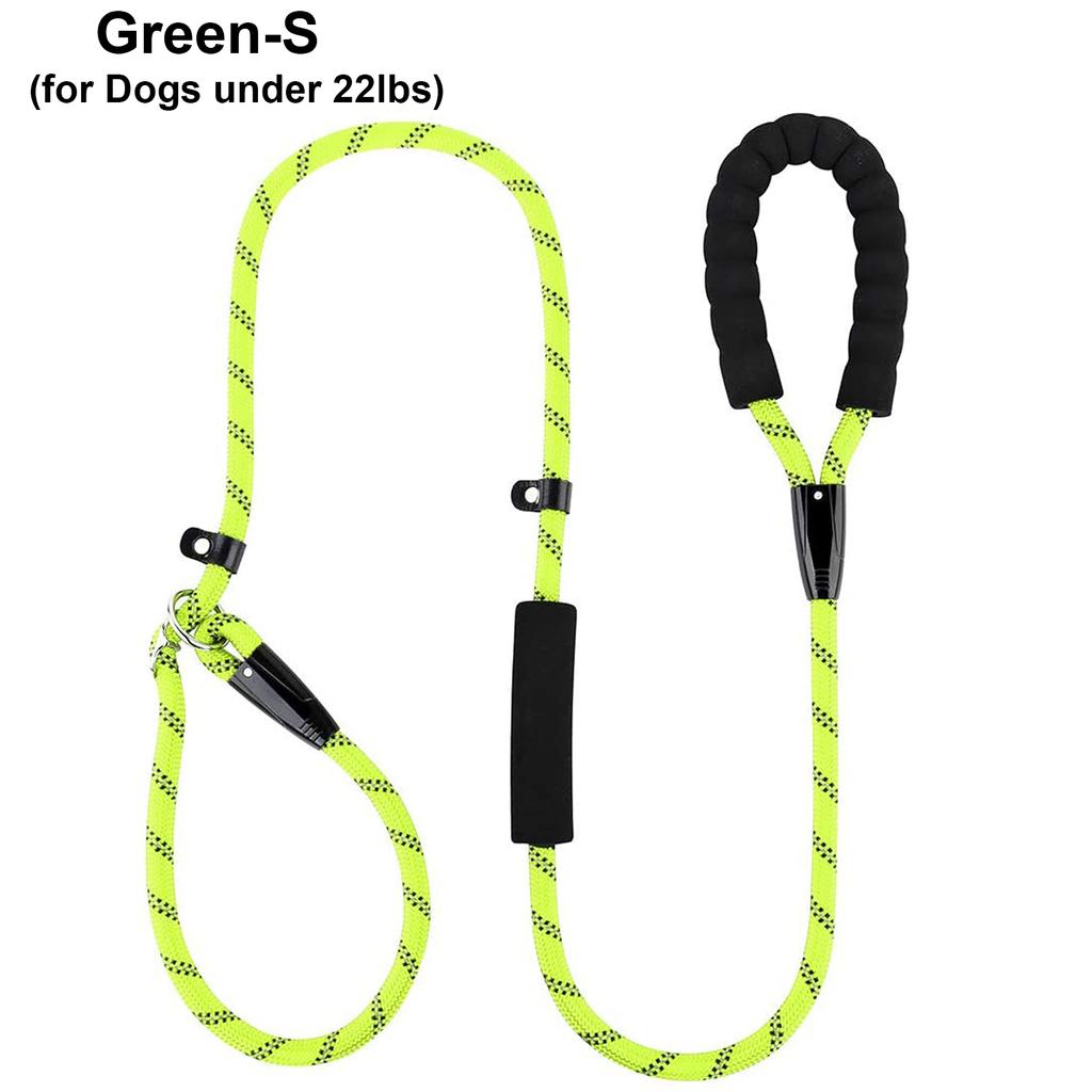 Поводок из веревки и ниток, прочный, не скользящий, с мягкой подкладкой для дорожного движения, поводок для собак с двумя ручками