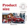 2D plane, 1 2D banner, Santa Claus and red pickup truck garage banner, snowman and gift design