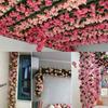 Simulation Flower Anti-fade 7 Colors Simulation Rose Flower Vine for Household