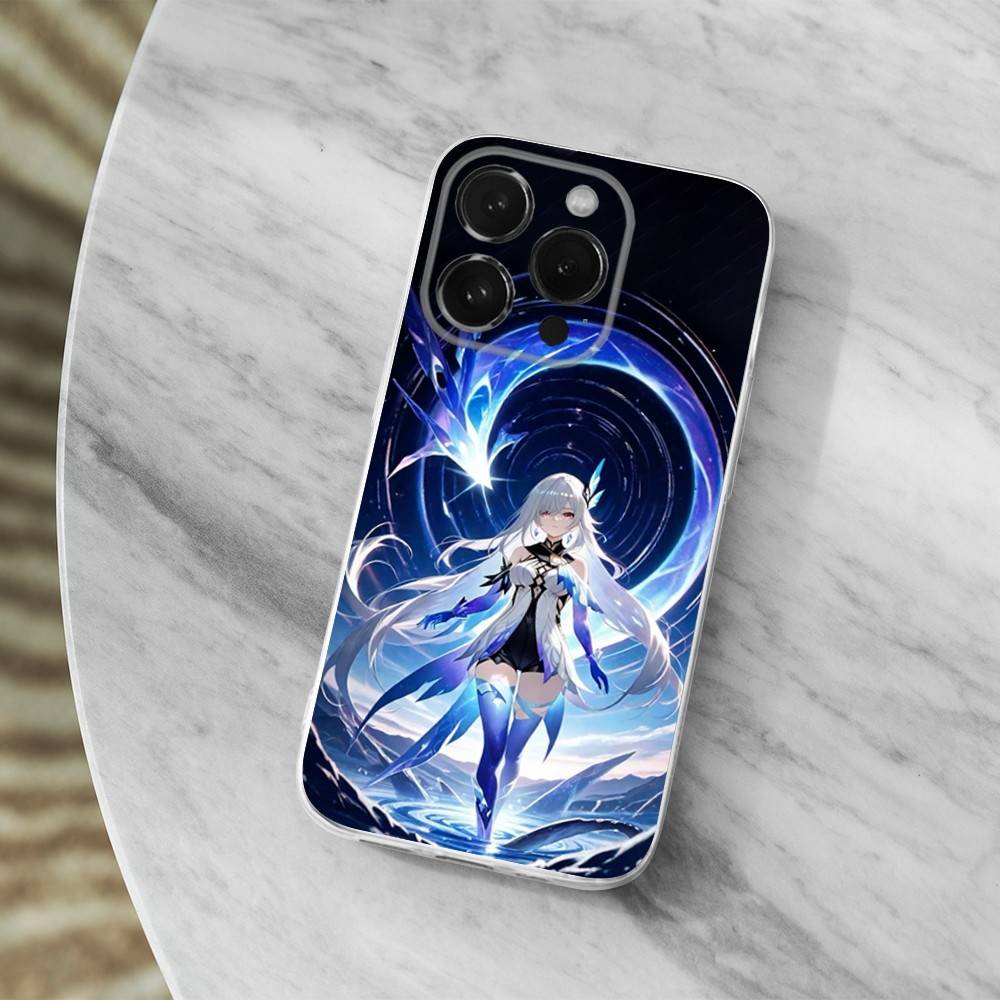 Genshin Impact Skirk Игра Для iPhone 12,Mini,16,X,17,Plus,11,Max,13,XR,15,Pro,14,SE,XS,Прозрачный Мягкий Чехол