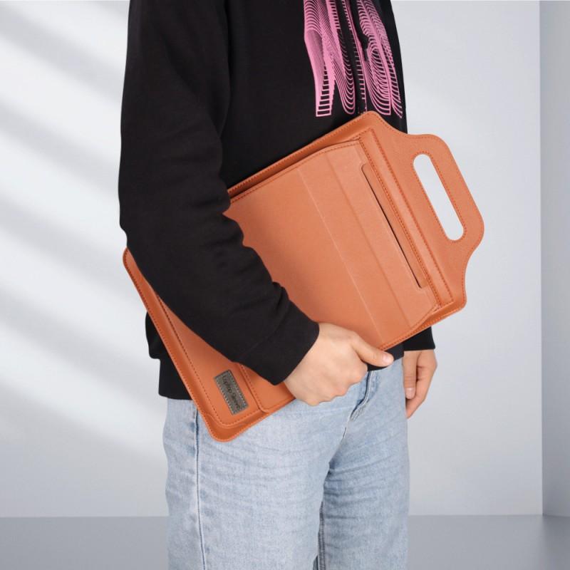 15-inch Laptop Sleeve Case MacBook Air Pro 13 14 Inch With Stand PU Leather Protective Inner Bag