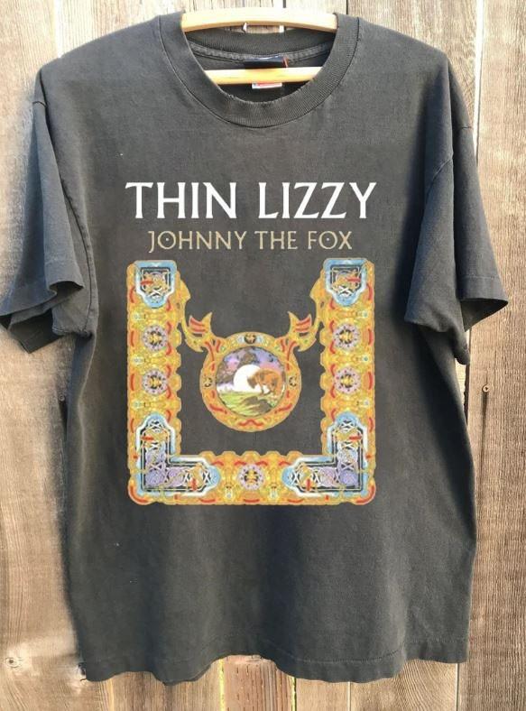 Thin Lizzy Johnny The Fox Альбом Угольный Хлопковый Футболка Унисекс S5XL KH18037 Унисекс Футболка