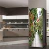 Kaleidoscope Refrigerator Sticker Door Cover Fridge Decoration Wallpaper Green Palm Scenery Decal Creative Film Wrap