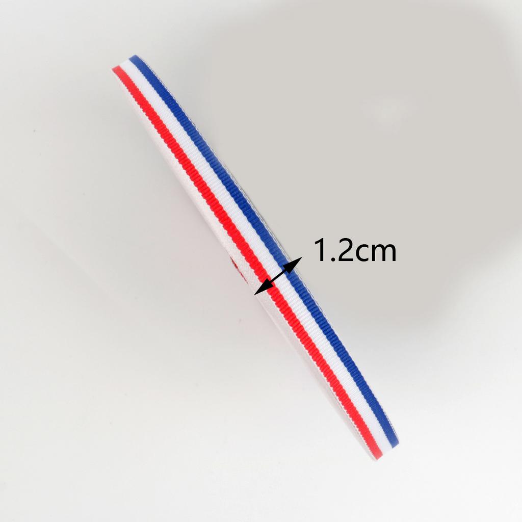 Лента красного, белого и синего цвета своими руками. Трехцветная цветная лента для бутонов. Темно-синяя лента ручной работы.