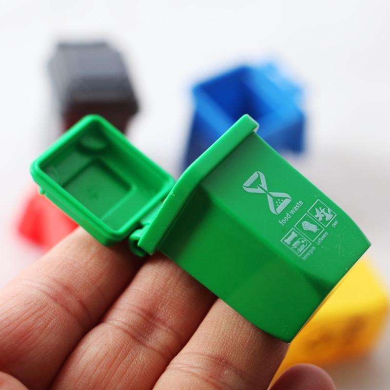 5 шт. Миниатюрные мусорные баки для кукольных домиков, реквизит для уборки, модель для дизайна интерьера, мебельные аксессуары