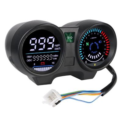 Цифровой дисплей Спидометр Одометр Приборная панель Подходит для CG150 Fan 150 Водонепроницаемый Мотоциклетный прибор Светодиодный тахометр