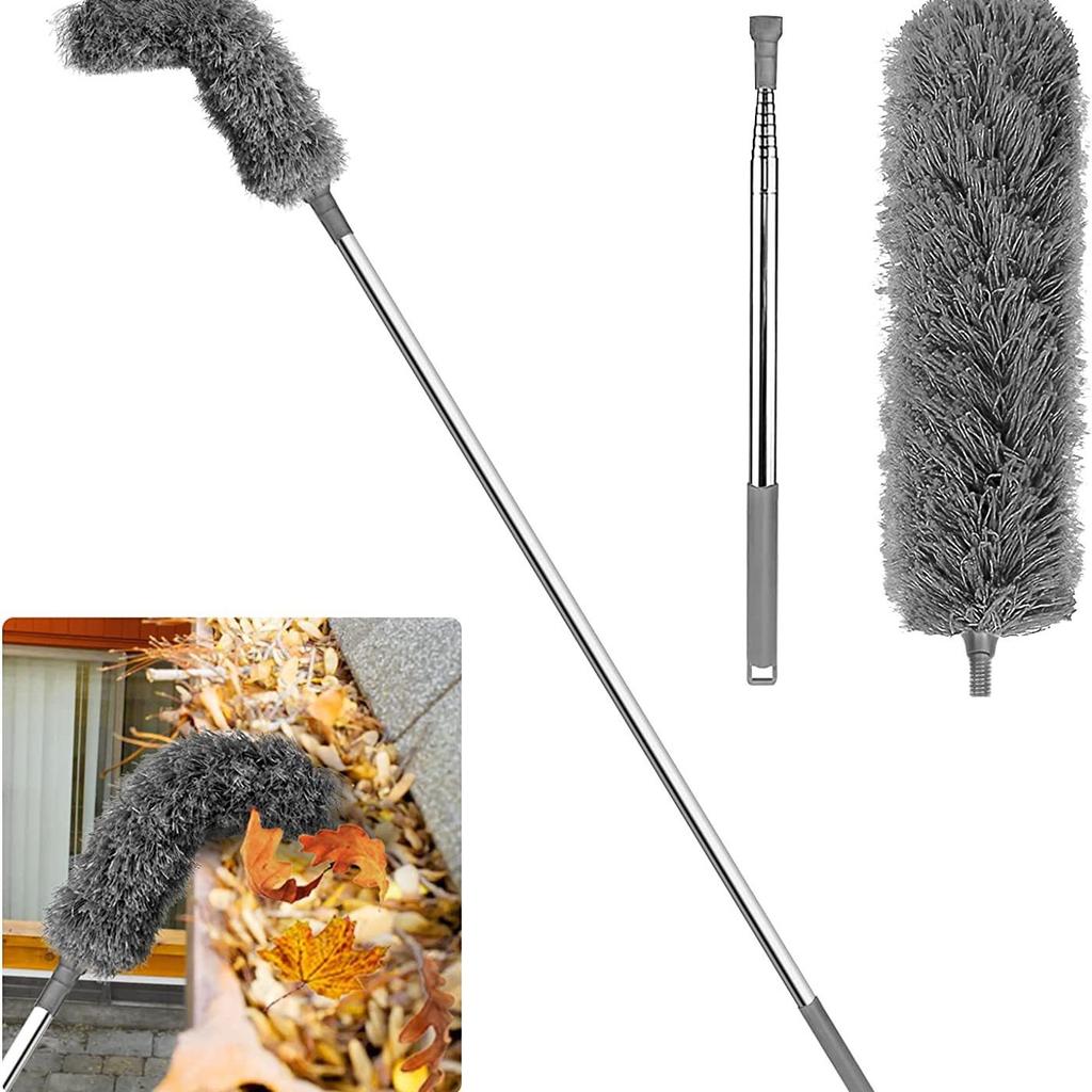 Drain Gutter Cleaning Brush Roof Tool with Telescopic Telescopic Rod 2.5 Meters Protection Cleaning Dust Removal