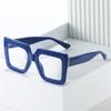 Oversized Anti-Blue Light Glasses Square Female Eyeglasses Vintage Computer Eyewear  for Women